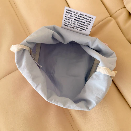 Aeiou Basic Pouch (L size) Cauliflower Pink Corduroy - Image 3