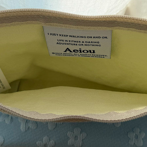 Aeiou Basic Pouch (L size) Jelly Flower Blue - Image 3