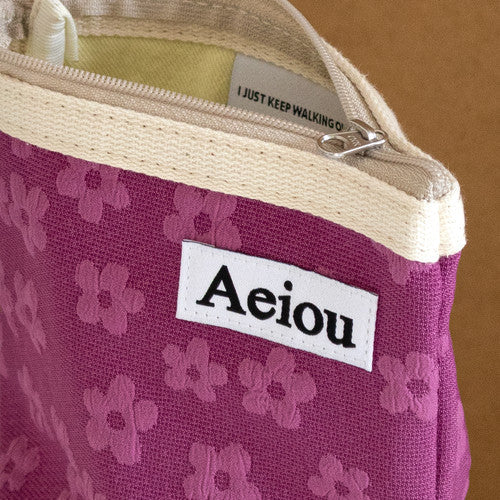 Aeiou Basic Pouch (L size) Jelly Flower Raspberry - Image 4