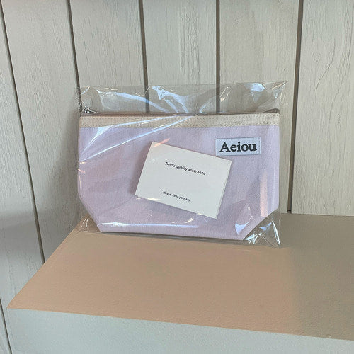 Aeiou Basic Pouch (L size) Pink Hula Berry - Image 4
