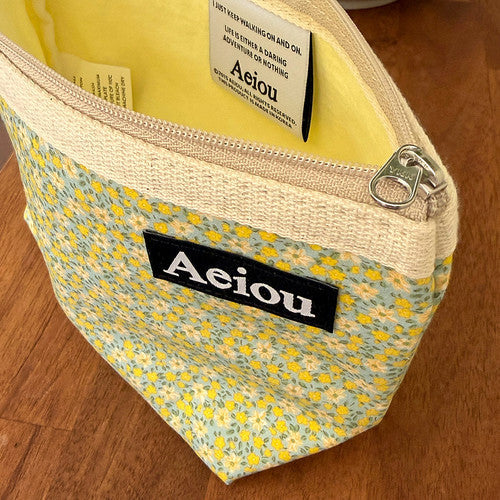Aeiou Basic Pouch (L size) Tiny Wild Flower Lemon - Image 4