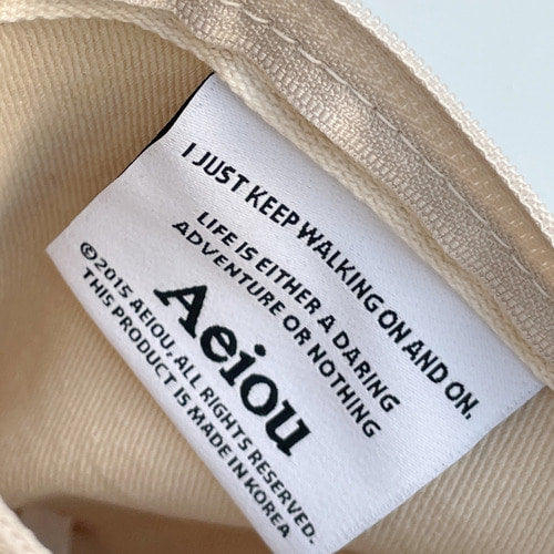 Aeiou Basic Pouch (M size) Cherry Blossom Check - Image 3