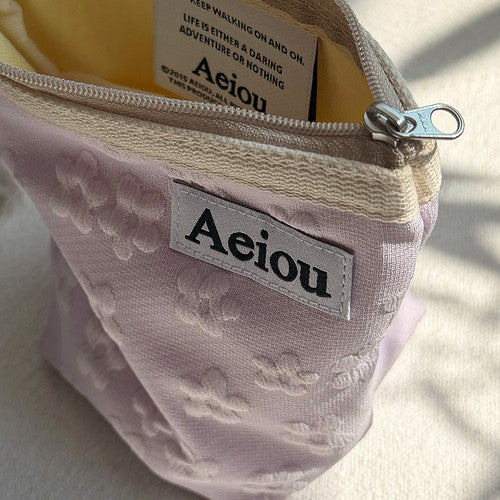 Aeiou Basic Pouch (M size) Jelly Flower Pink - Image 3