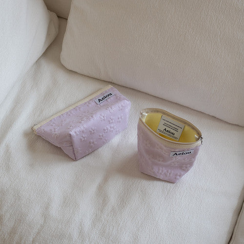 Aeiou Basic Pouch (M size) Jelly Flower Pink - Image 4