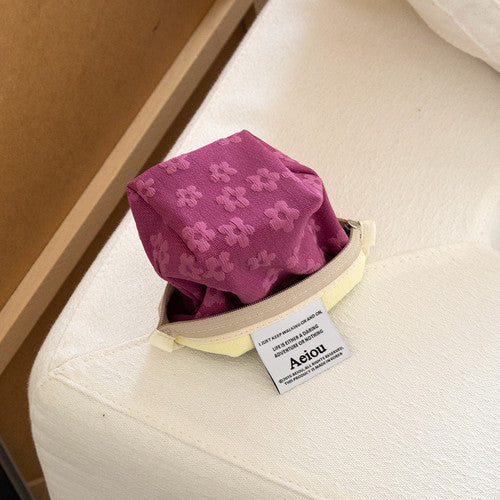 Aeiou Basic Pouch (M size) Jelly Flower Raspberry - Image 2