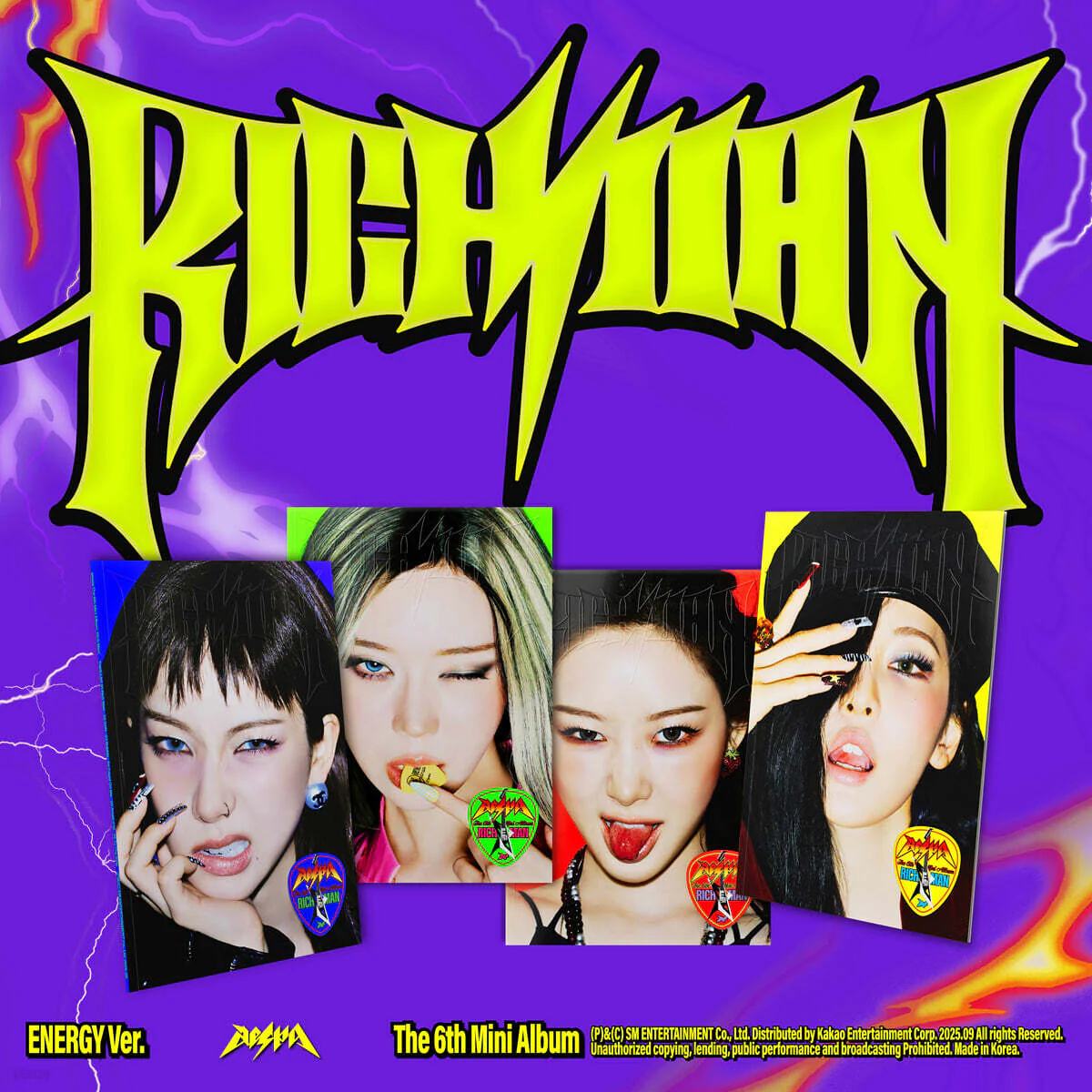 aespa - 6th Mini Album Rich Man (ENERGY Ver.) (Random Ver.)