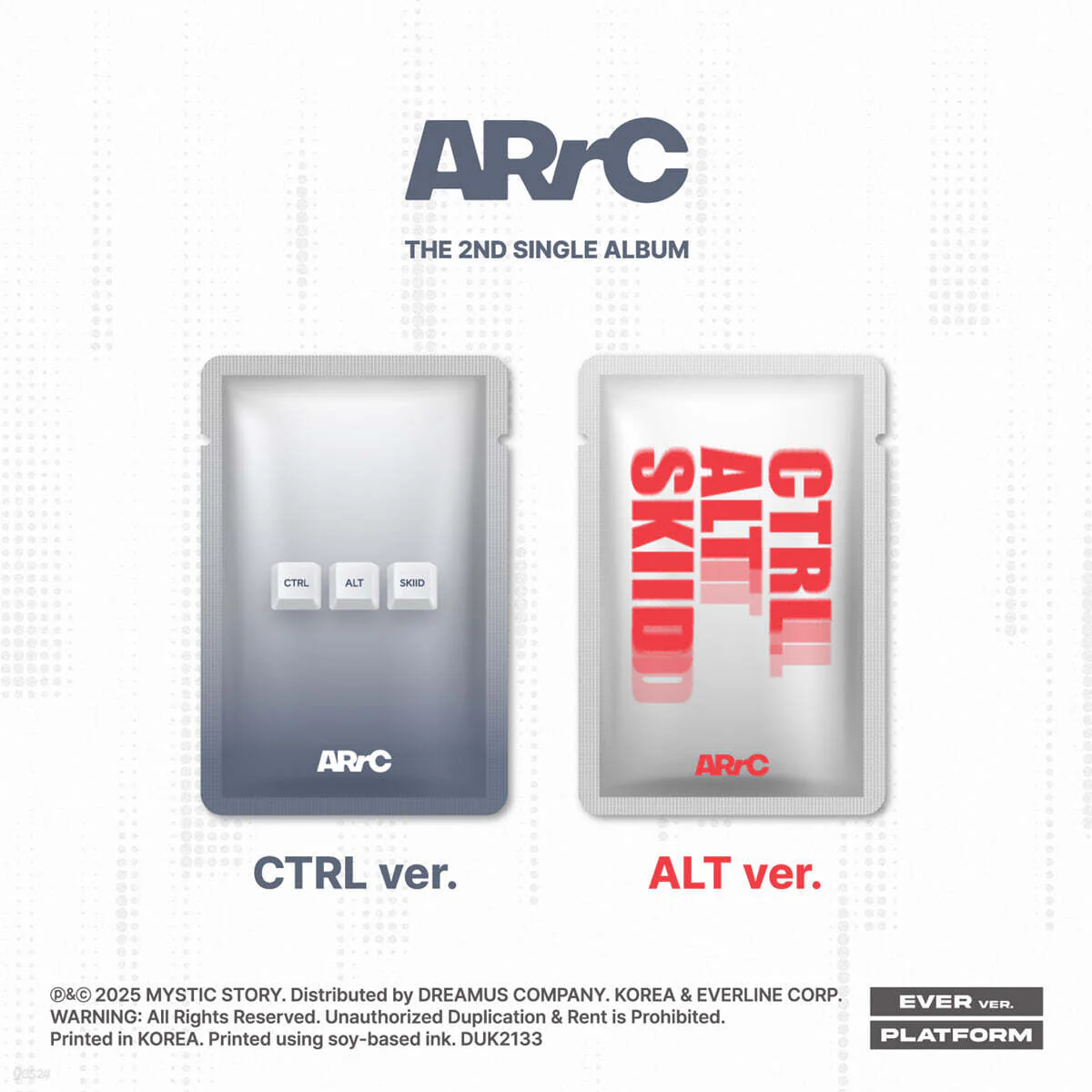 ARrC - 2nd Single Album CTRL+ALT+SKIID (EVER Ver.) (Random Ver.)