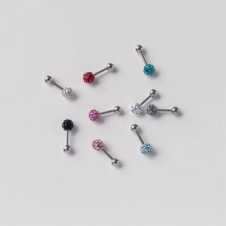 ASMAMA Colorful Crystal Ball Stud Earring 1P (TXT TAEHYUN WEAR) - Image 2