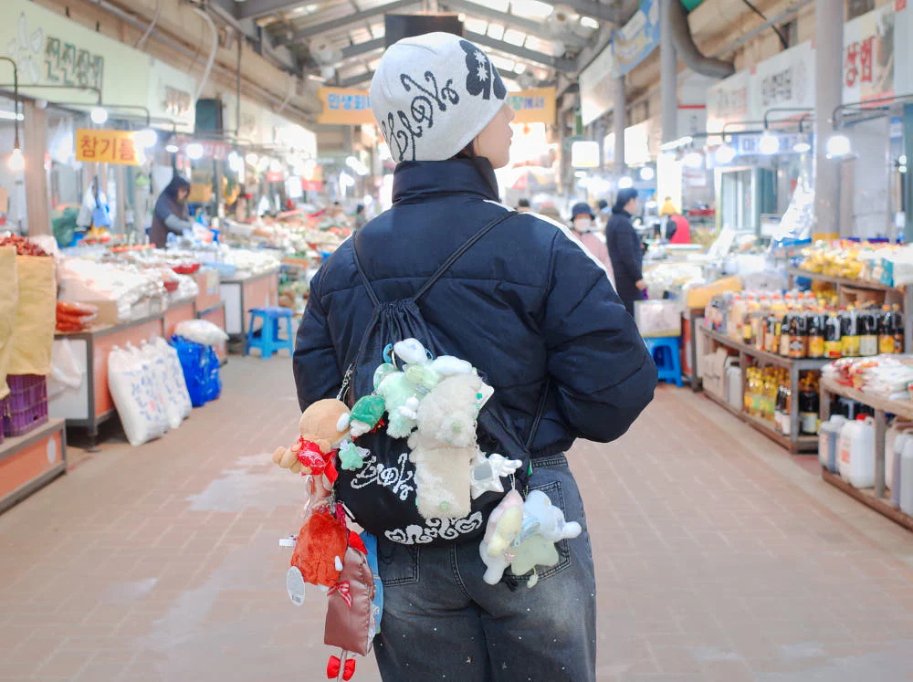 [TOMORROW CLOVER] HOPE COURAGE LOVE String Bag - Image 9