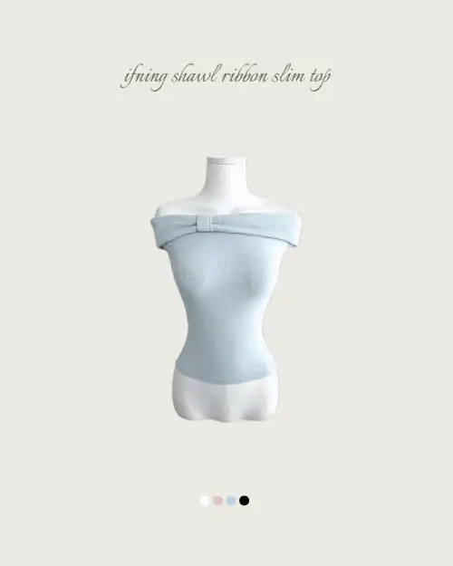 CLOUDEMOTION Eefning Shawl Ribbon Slim Top