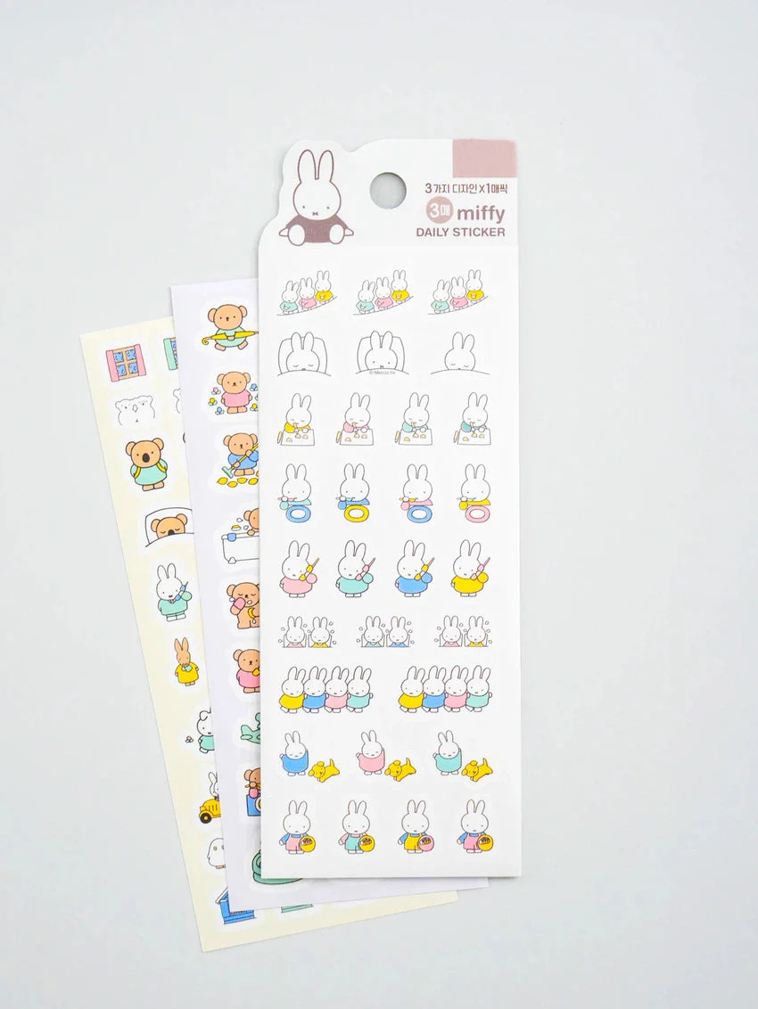 DAISO Miffy Daily Stickers (3 Sheets)
