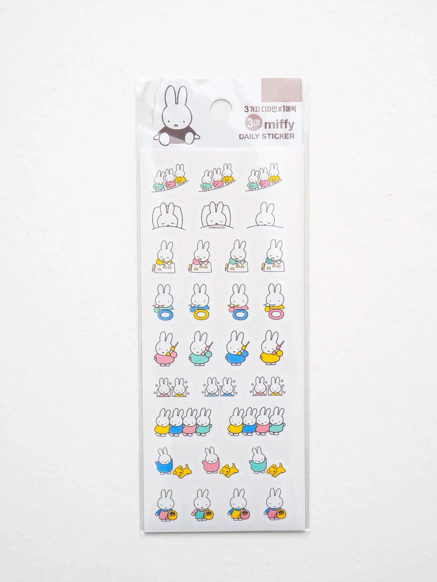 DAISO Miffy Daily Stickers (3 Sheets) - Image 5