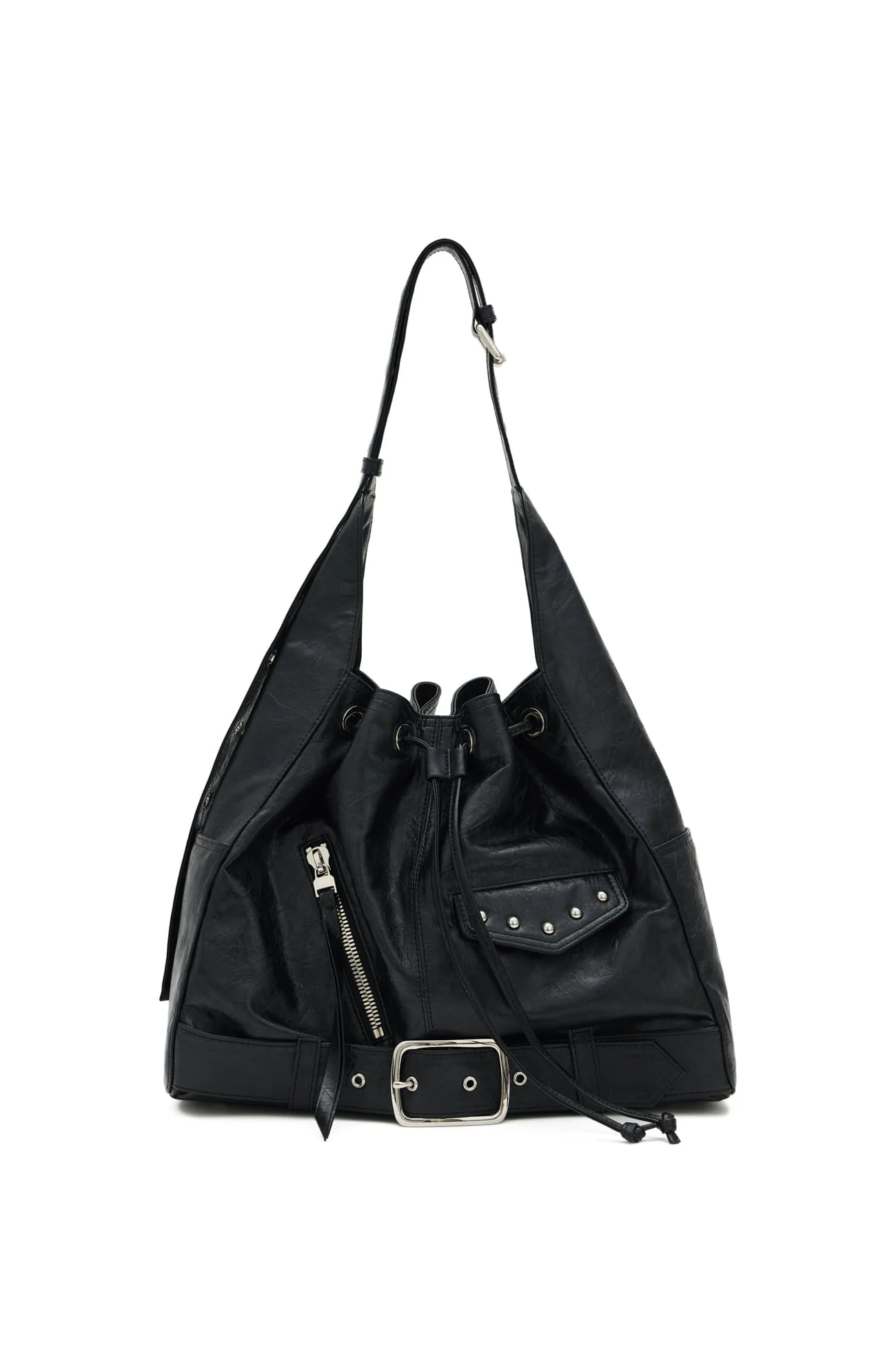 DEINET STUD BELTED BUCKET BAG