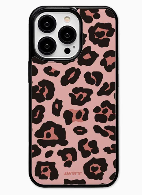 DEWY leopard phone case (Glass)
