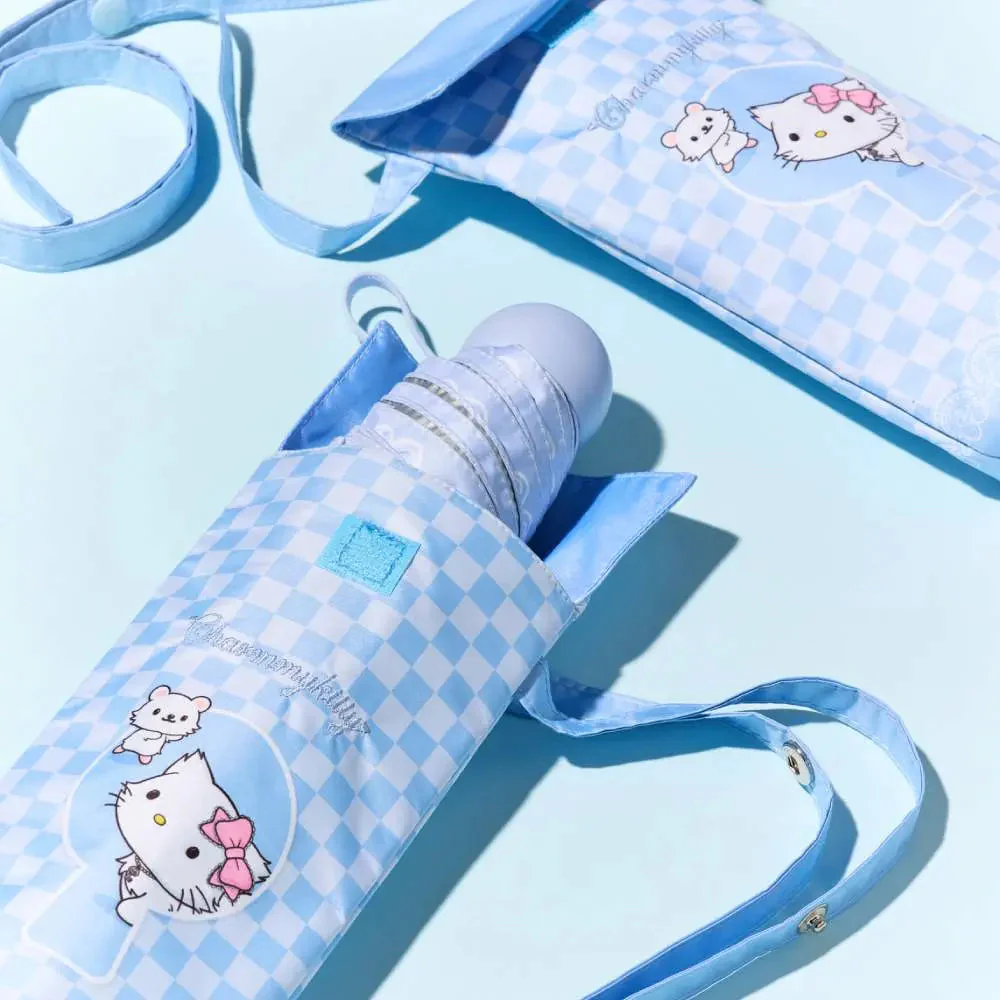 [Fillimilli X CHARMMYKITTY] 3 Accessories (Multi Pouch / UV Protection 3-Fold Umbrella / Picnic Mat & Pouch) - Image 2