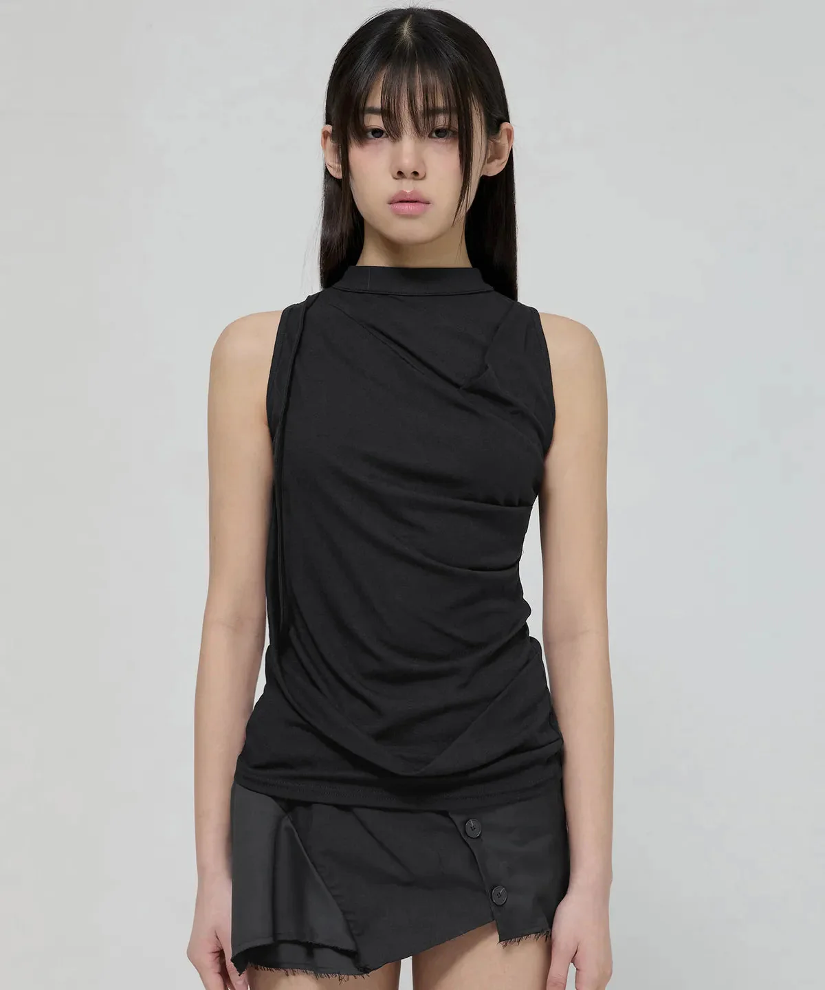 FLARE UP Draped Sleeveless Top 3 colors - Image 3