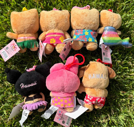 [Hawaii Edition] Sanrio Character Tanning Doll Keyring - Image 2