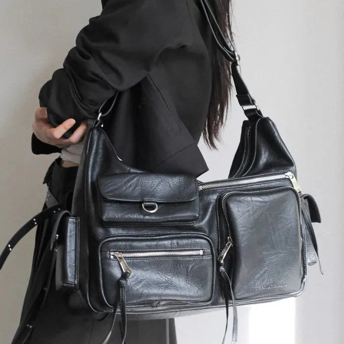 IUGAMAKARAS Multi Pocket Leather Bag