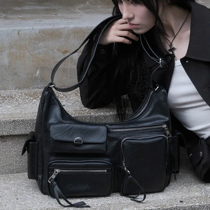 IUGAMAKARAS Multi Pocket Leather Bag - Image 2