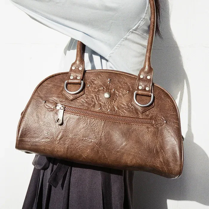 IUGAMAKARAS Studded Leather Bowling Bag - Image 2