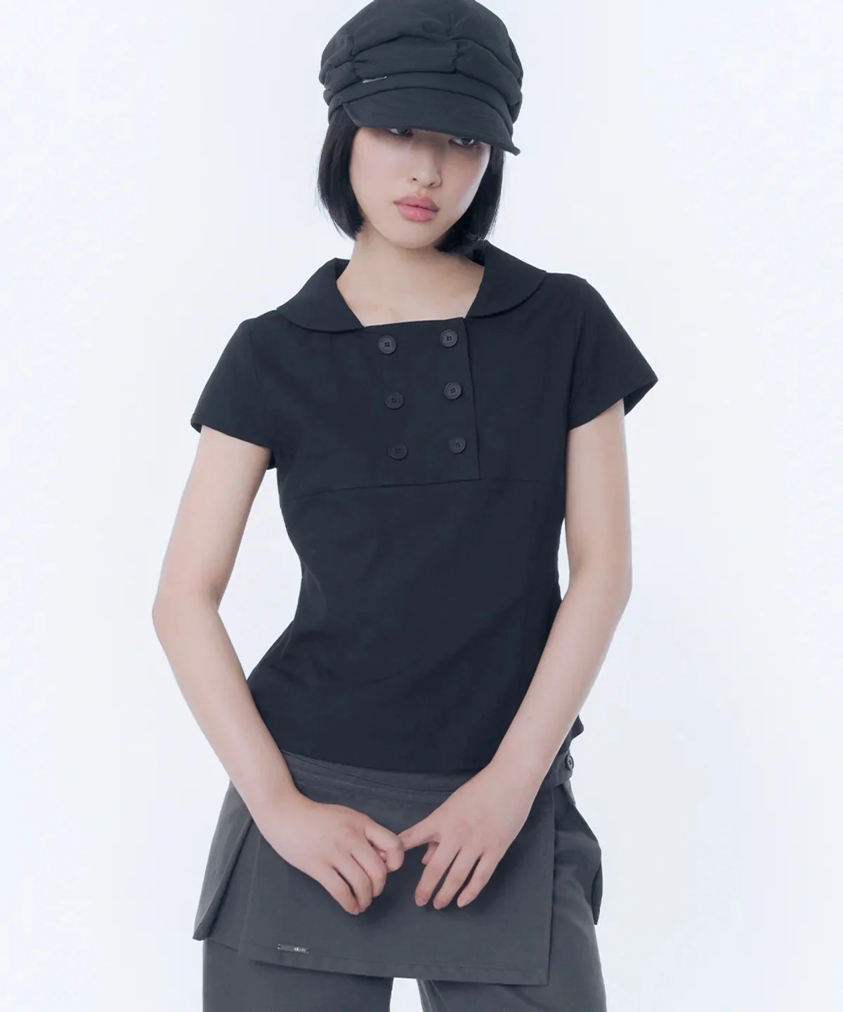 [IVE REI PICK] Miseki SEOUL Double button shirts top - Image 2