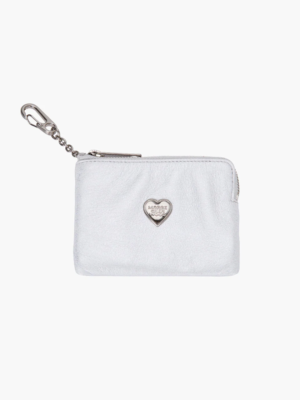MARGESHERWOOD HEART ZIPPER WALLET_SILVER LOGO - Image 4