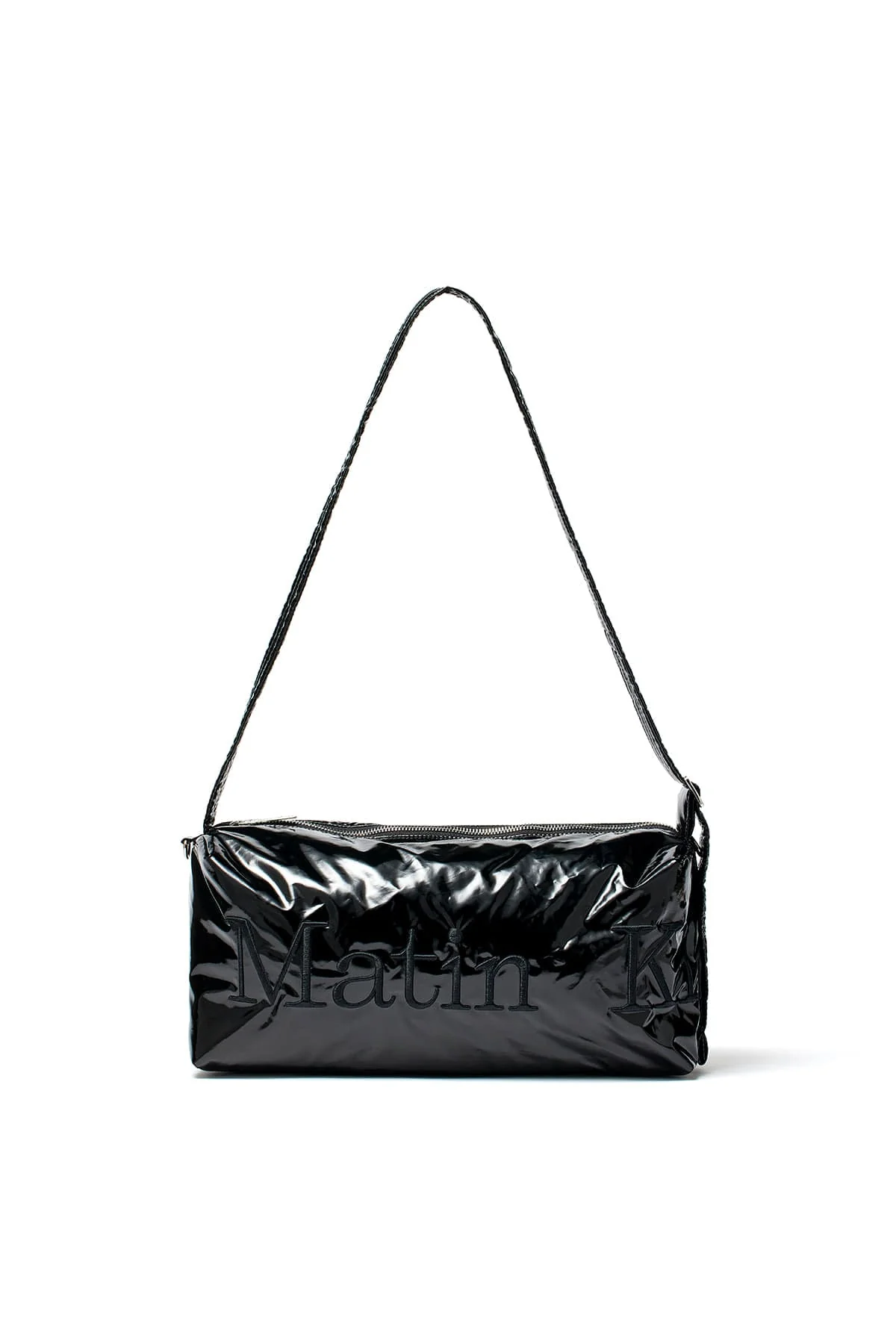Matin Kim GLOSSY LOGO STITCH CROSS BAG