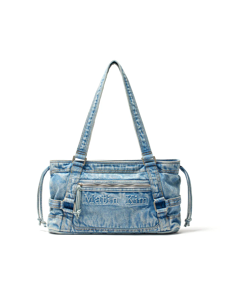Matin Kim MATIN WASHED DENIM SQUARE BAG - Image 2