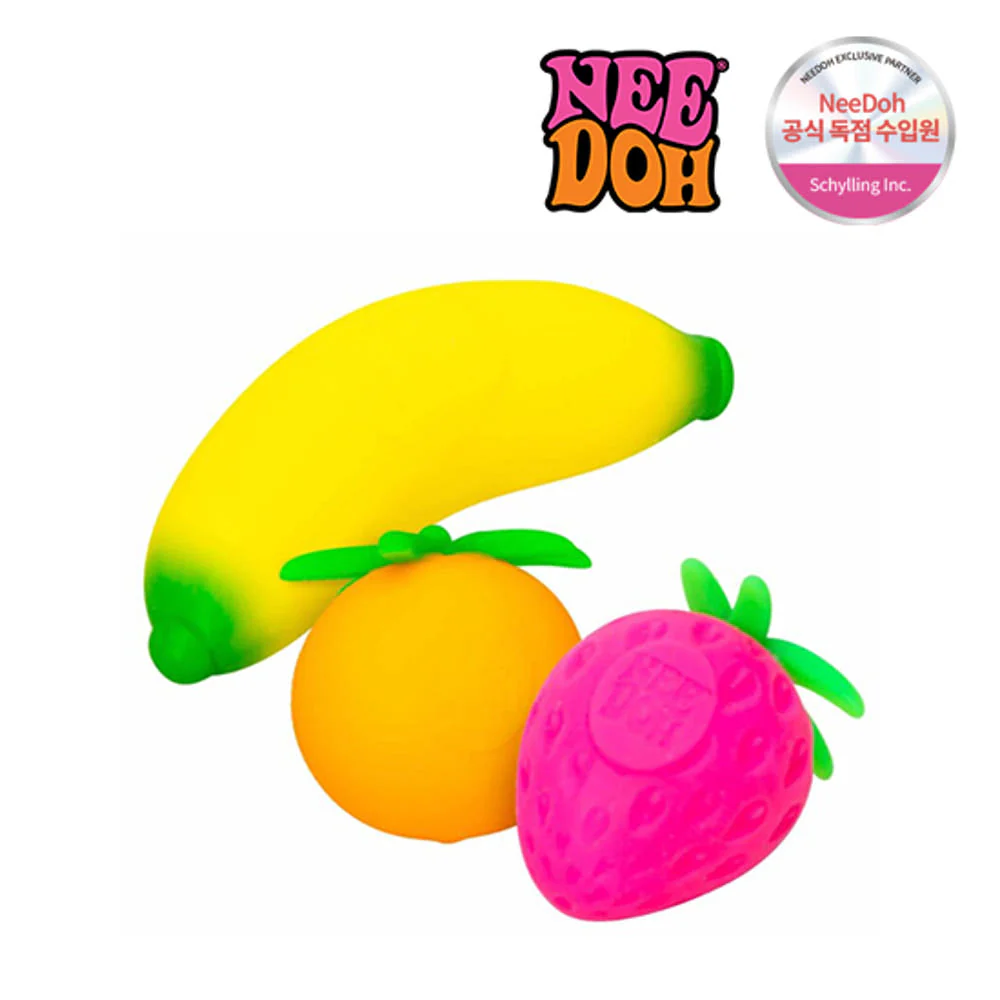 Needoh Fruit Stress Ball 3ea