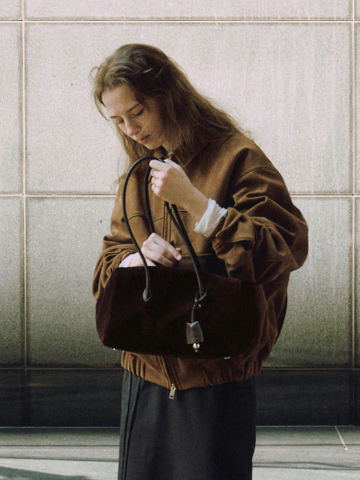 OSTKAKA LOV SHOULDER SUEDE BAG - Image 2