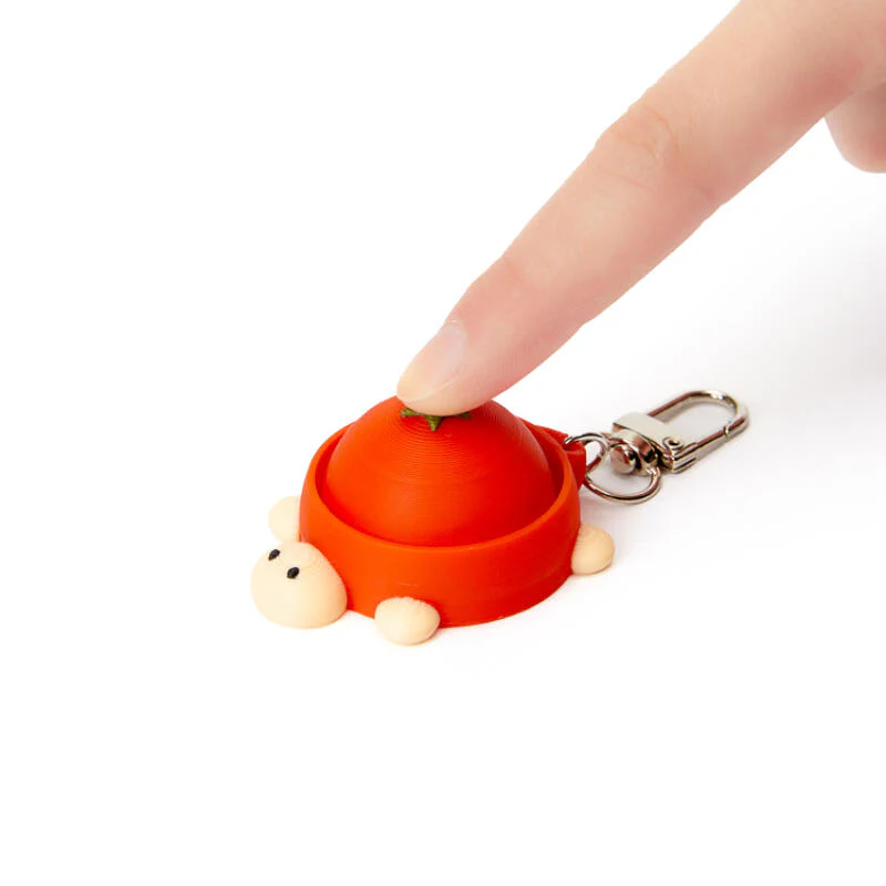 POOM Turtle Tomato Clicker Keyring - Image 2