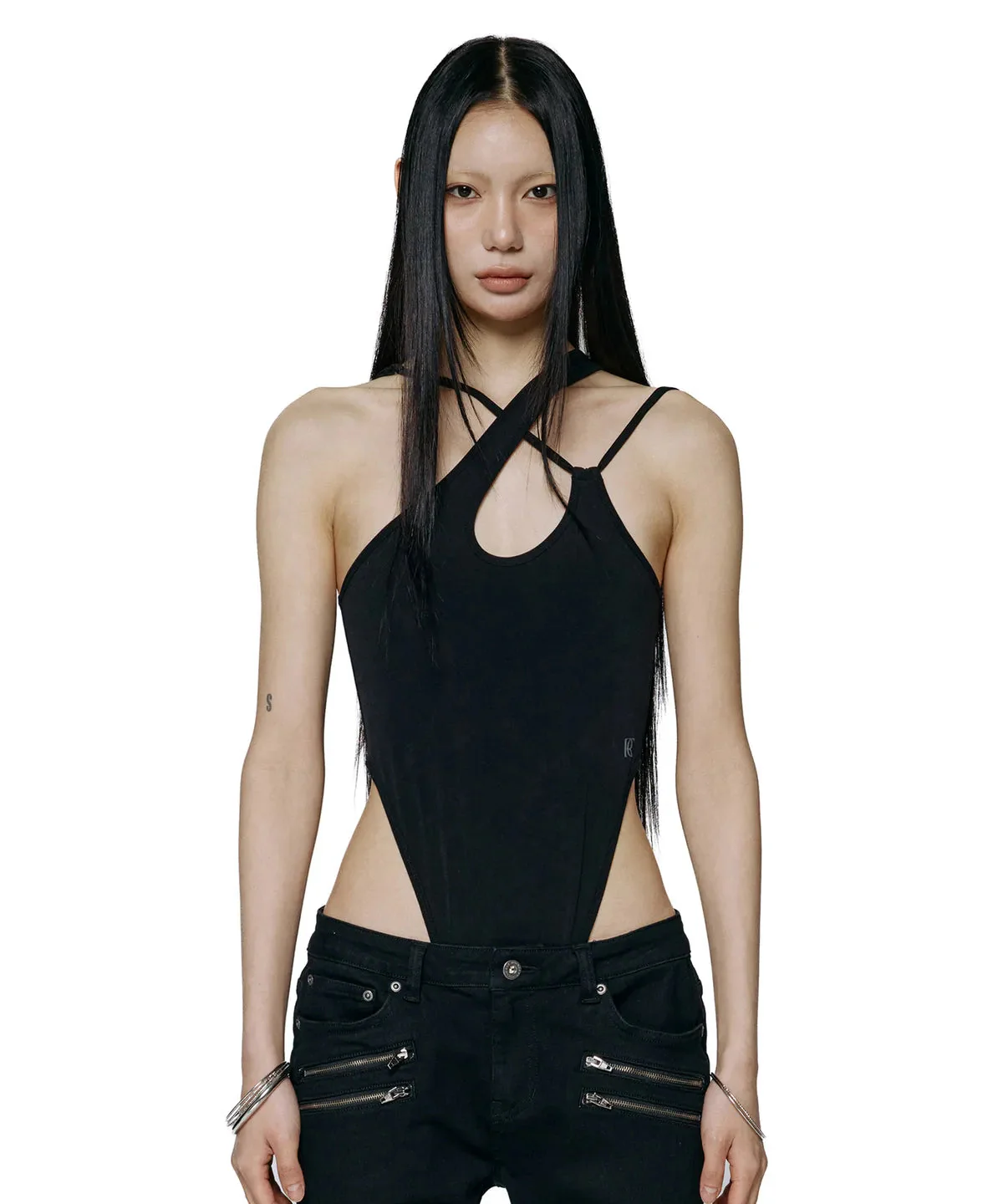 ROCKCAKE Cross Strap Bodysuit
