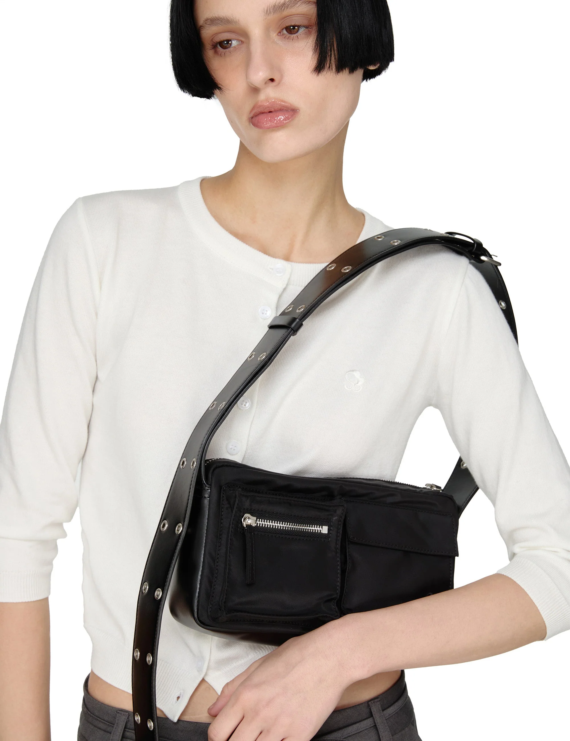 SUNBURNPROJECT  Nylon Pocket Cross Bag