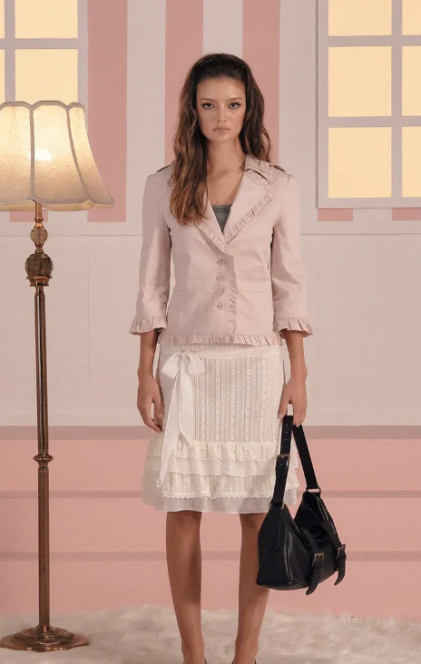 [Tracy's Pick] threetimes Button frill jacket - Image 3
