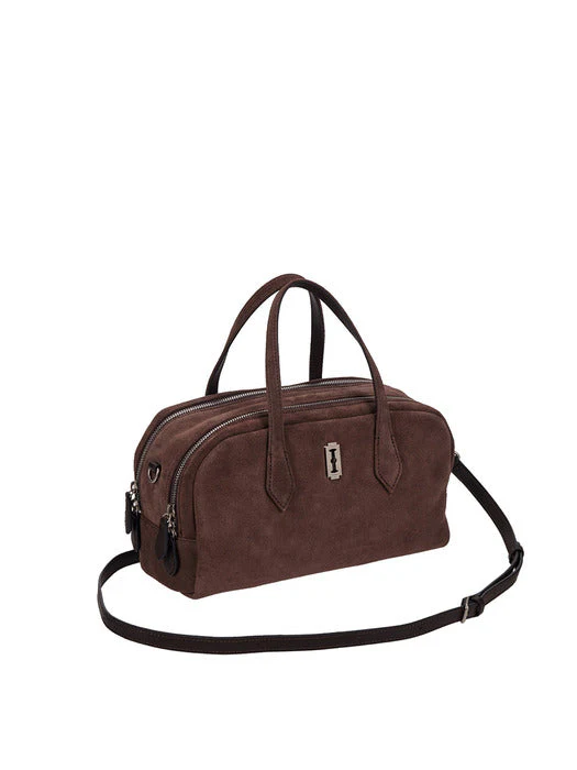 vunque Halfmoon Two Block Suede Tote Bag S